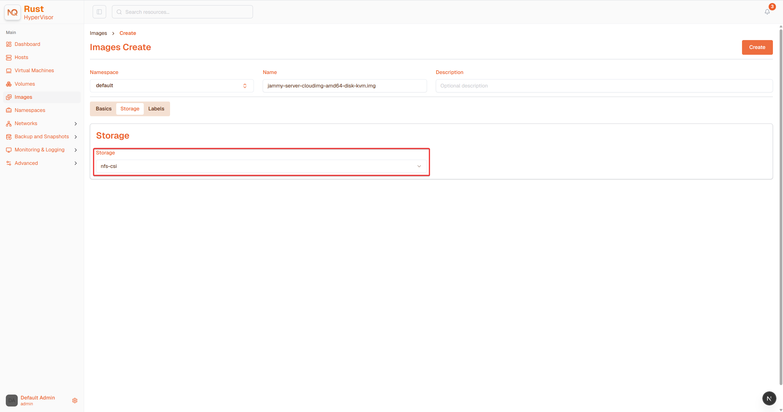 create-image-with-nfs-csi