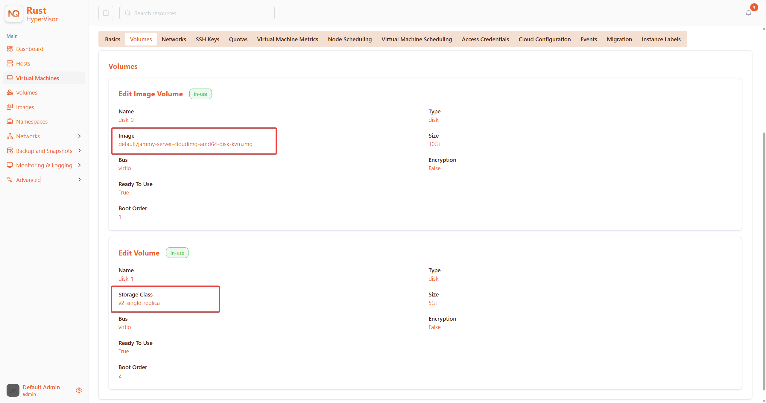 various-volumes-for-vm-created